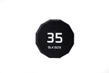 BLK BOX 12 Sided Fixed Barbell – weight markings