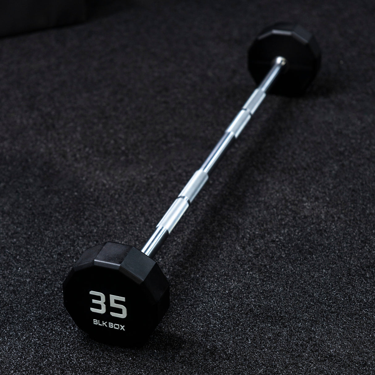 BLK BOX 12 Sided Fixed Barbell – side profile