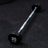 BLK BOX 12 Sided Fixed Barbell – side profile