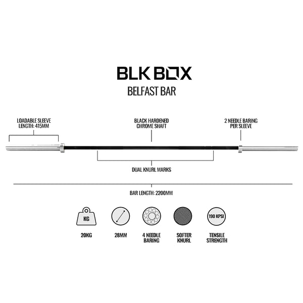 Belfast Bar - 20kg 7ft Olympic Barbell