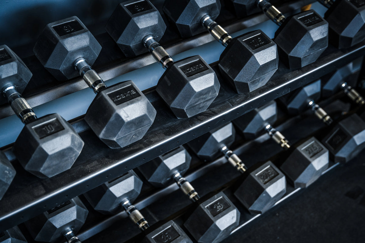 BLK BOX Rubber Hex Haltères (vendu individuellement)