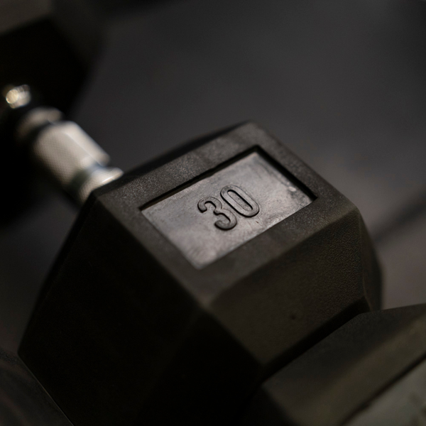 Rubber Hex Dumbbells (Sold Individually)