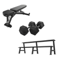 Adjustable Bench & Hex Dumbbell Set | BLK BOX