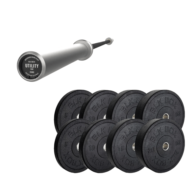 Barbell & Weight Plates Bundle - BLK BOX