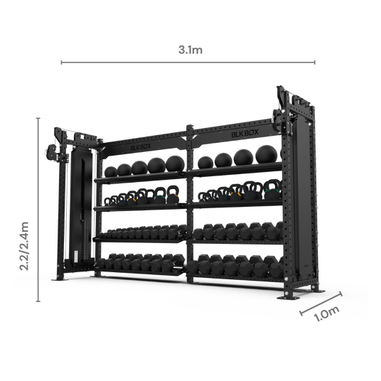 Cable Storage System (1.5m) - 2 Bay | BLK BOX