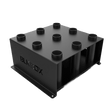 Floor Mounted 9 Bar Holder | BLK BOX