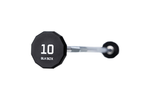 BLK BOX 12 Sided Fixed Barbell (lbs) – urethane 12-sided grip
