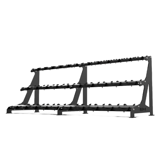3 Tier Round Dumbbell Rack 2.5 - 40kg - BLK BOX