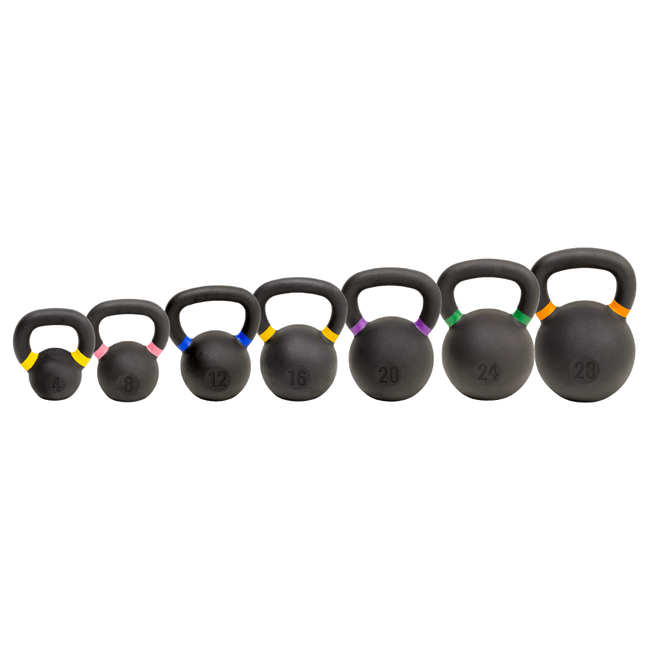 Cast Iron Kettlebell 4kg - 28kg Set - BLK BOX
