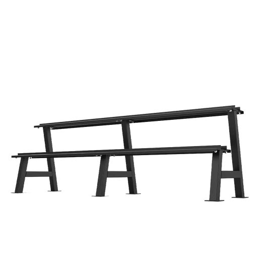 2 Tier Hex Dumbbell Rack 2.5 - 30kg - BLK BOX