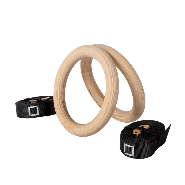 Wooden Gym Rings - BLK BOX