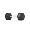 BLK BOX Rubber Hex Dumbbell (lbs) – rubber-coated hex head