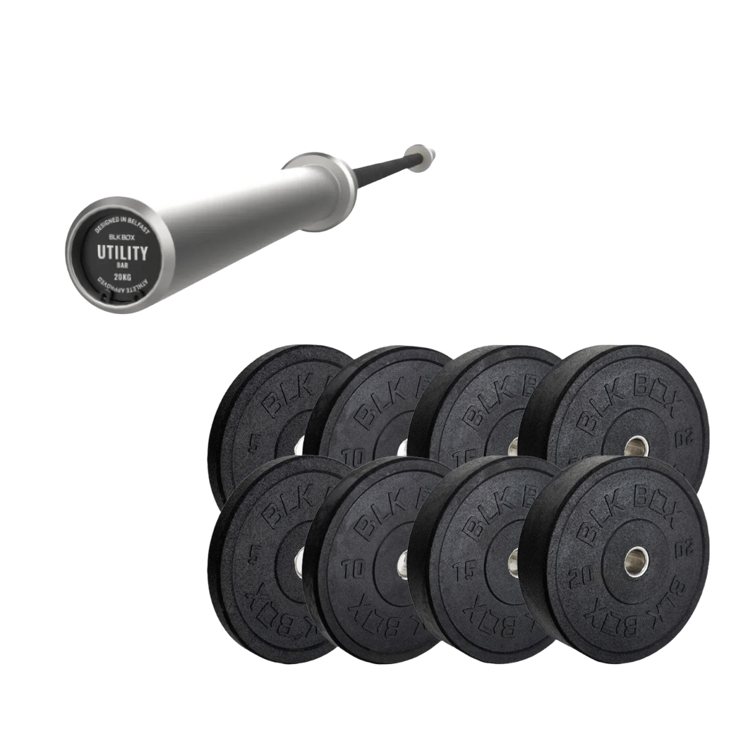 Barbell & Weight Plates Bundle - BLK BOX