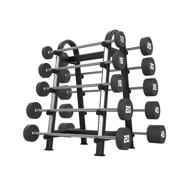 Fixed Barbell & Storage Rack Bundle-Barbell Storage-BLK BOX