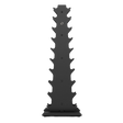 Vertical Dumbbell Rack with Premium Round Urethane Dumbbell Set - BLK BOX