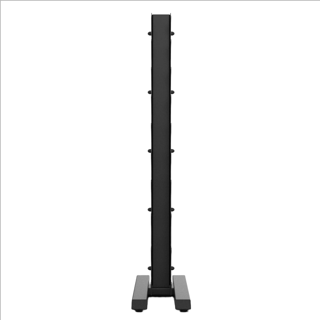 Vertical Dumbbell Rack with Premium Round Urethane Dumbbell Set - BLK BOX