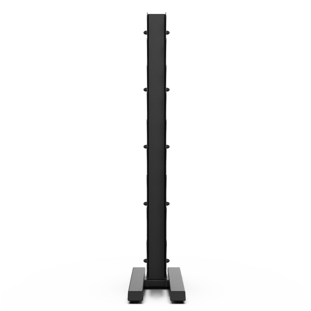 Vertical Dumbbell Rack with Rubber Hex DB Set - BLK BOX