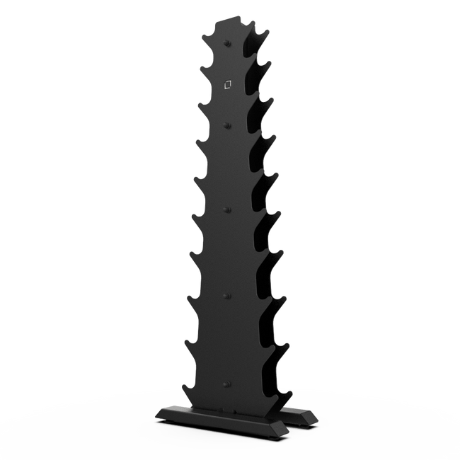 Vertical Dumbbell Rack with Rubber Hex DB Set - BLK BOX