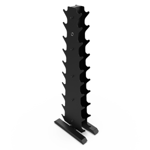 Vertical Dumbbell Rack with Rubber Hex DB Set - BLK BOX