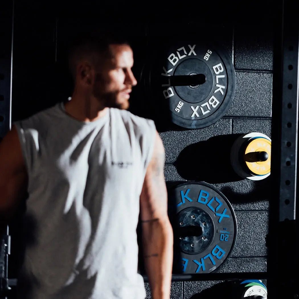 Wall Mounted Bumper Plate Storage - BLK BOX