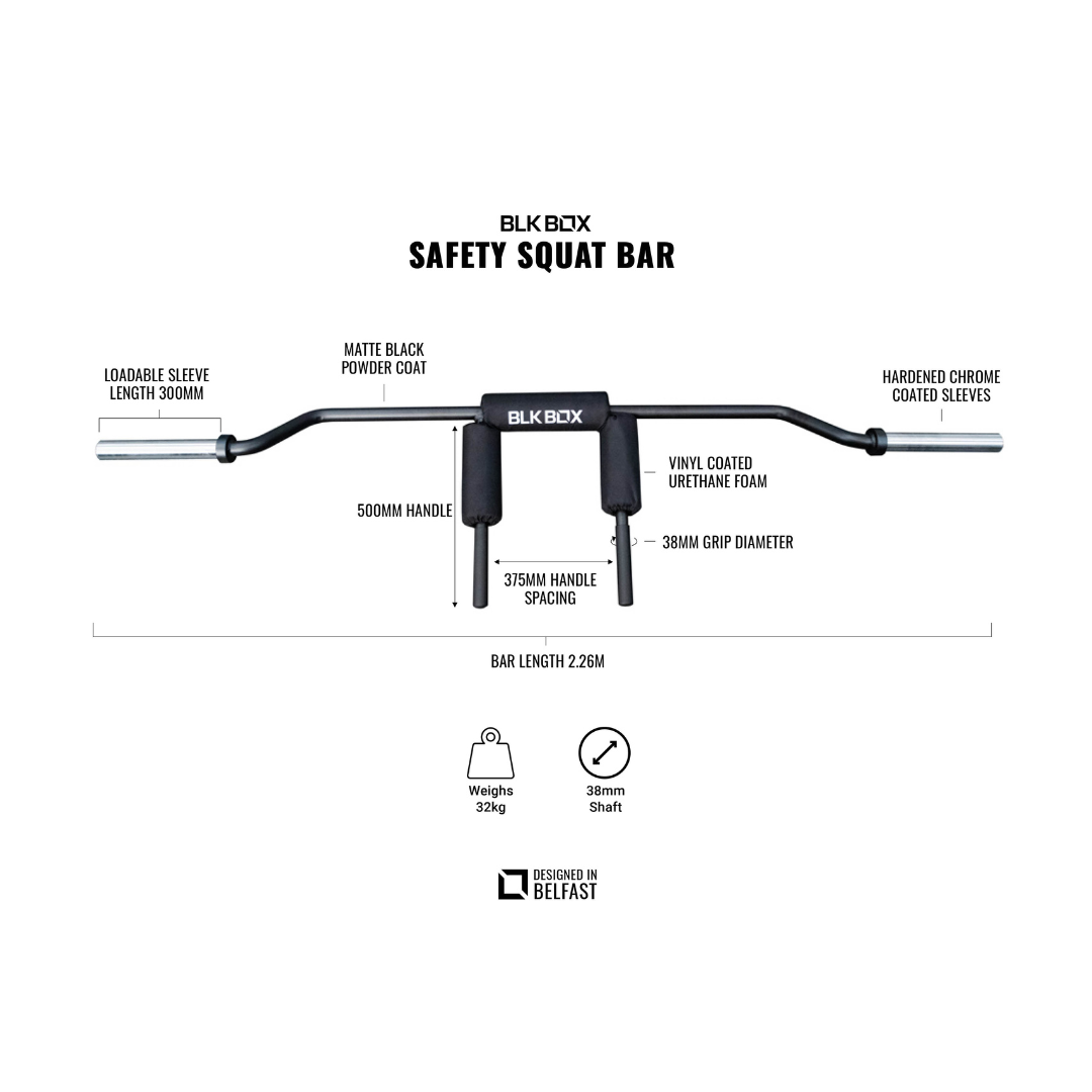 BLK BOX Safety Squat Bar - 32kg