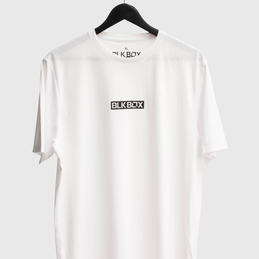 Camiseta de caja negra para hombres - blanca