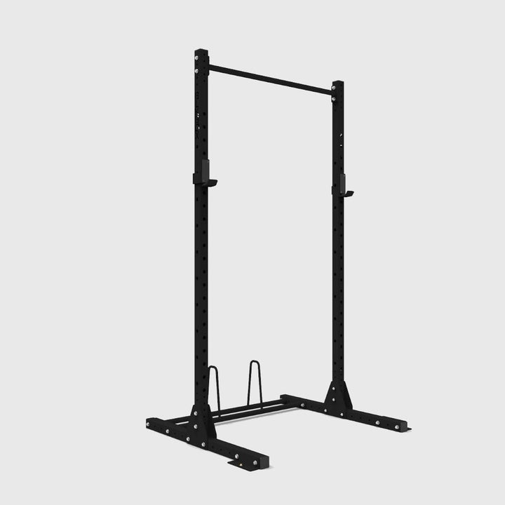 BLK BOX Blackout Squat Stand with Bumper Plate Storage