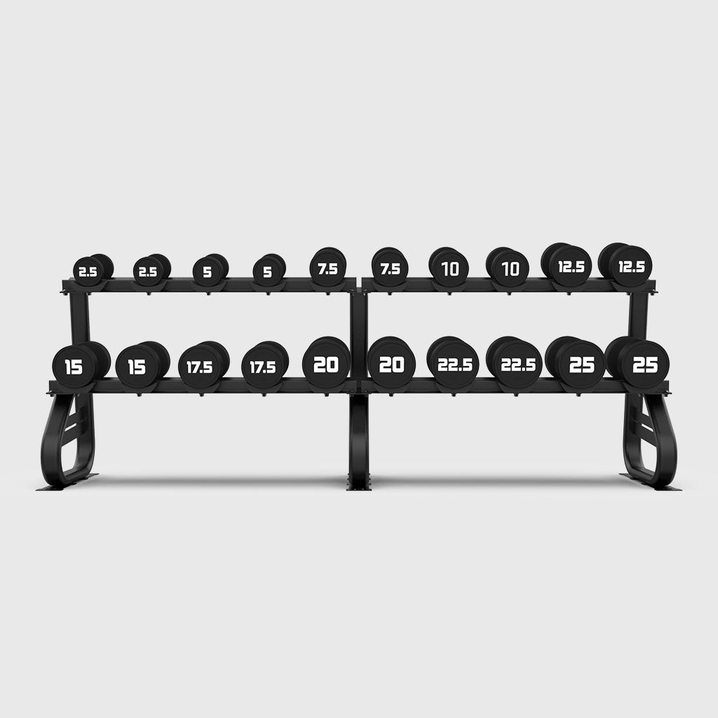 BLK BOX 10 Pair 2 Tier Dumbbell Rack