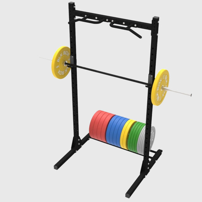 BLK BOX Blackout Squat Stand Pro - 2.2m with Bumper Plate Storage