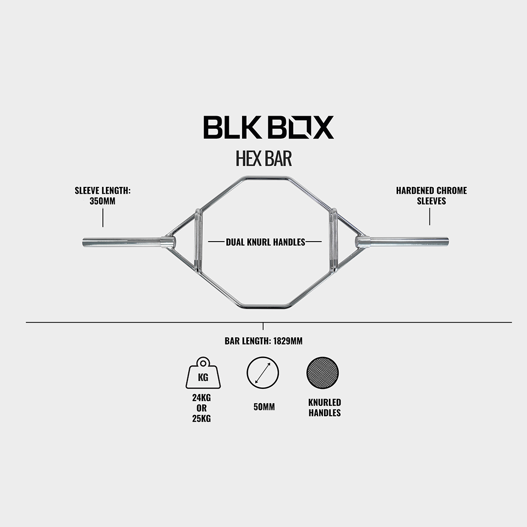 BLK BOX Hex Bar - 6ft Barbell