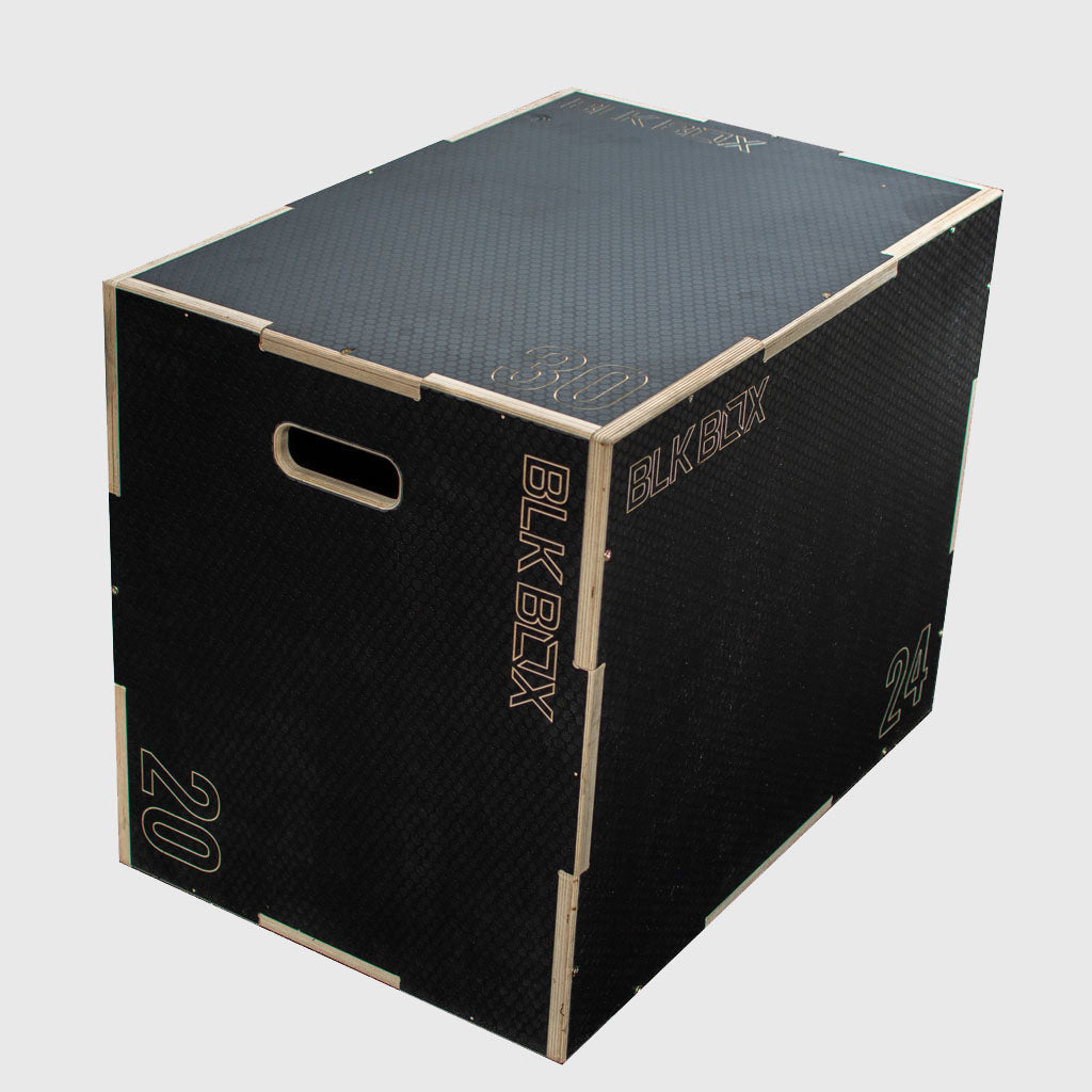 BLK BOX Heavy Duty Anti-Slip 3-in-1 Wooden Plyo Jump Box