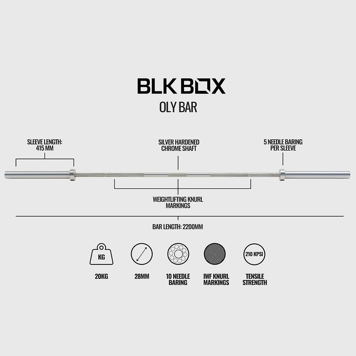 BLK BOX Oly Bar - 20kg Olympic Barbell