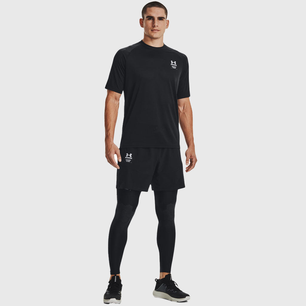 Under armour men's qualifier printed hot sale shorts