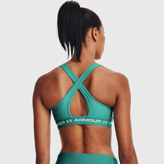 Under Armour Women's Mid Crossback Heather Sports Bra