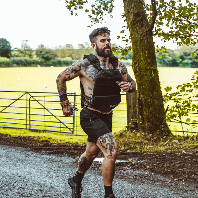 BLK BOX Home Gym Bodyweight Bundle - Weight Vest in use