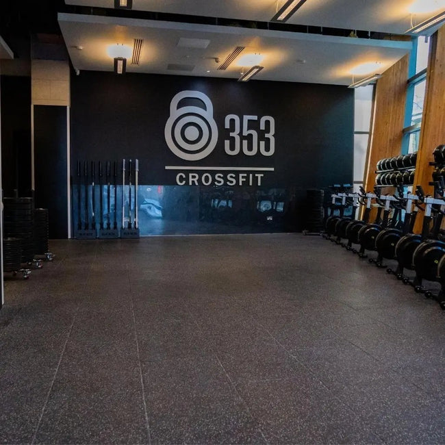 High Impact Gym Tile - 40mm (1m x 0.5m) - BLK BOX