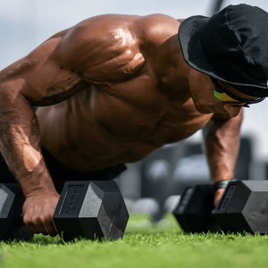 Rubber Hex Dumbbells (Sold Individually) - BLK BOX