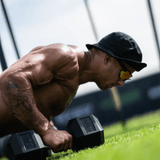 Rubber Hex Dumbbells (Sold Individually) - BLK BOX