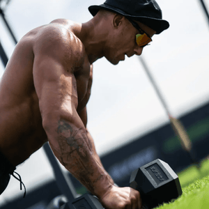 Rubber Hex Dumbbells (Sold Individually) - BLK BOX