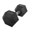Rubber Hex Dumbbells (Sold Individually) - BLK BOX