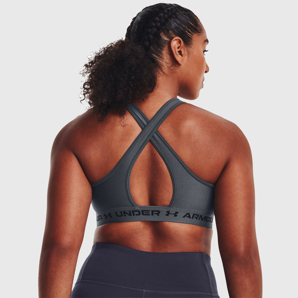 Under Armour Women's Mid Crossback Sports Bra, Apparel